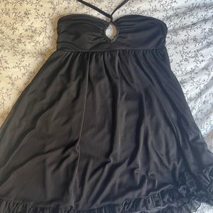 Fredericks of Hollywood black halter neck tie dress